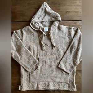 UNISEX BAJA BILLY'S CLASSIC MEXICAN WOVEN HOODIE PULLOVER PONCHO SIZE M